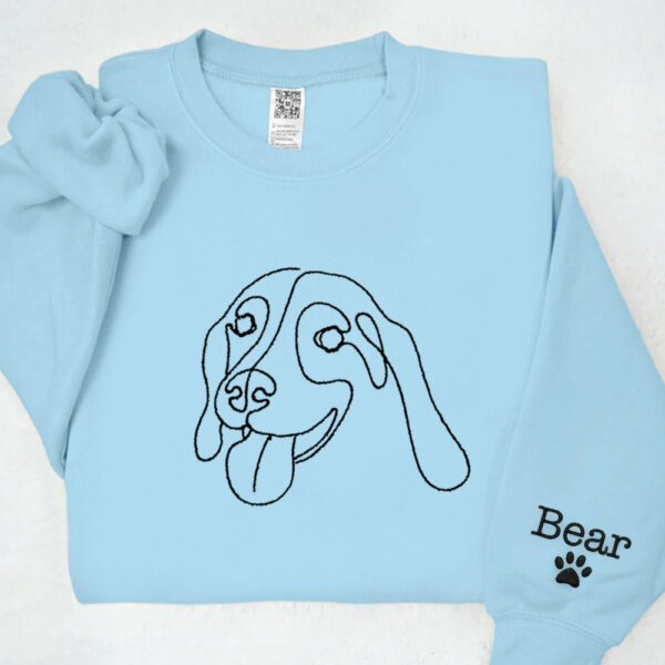 Custom Embroidered Dog Hoodie,Personalised one-line Pet Sweatshirt,Dog Mom Sweater,Unisex Embroidered Hoodie,Custom Gifts For Dog Lovers - Image 8