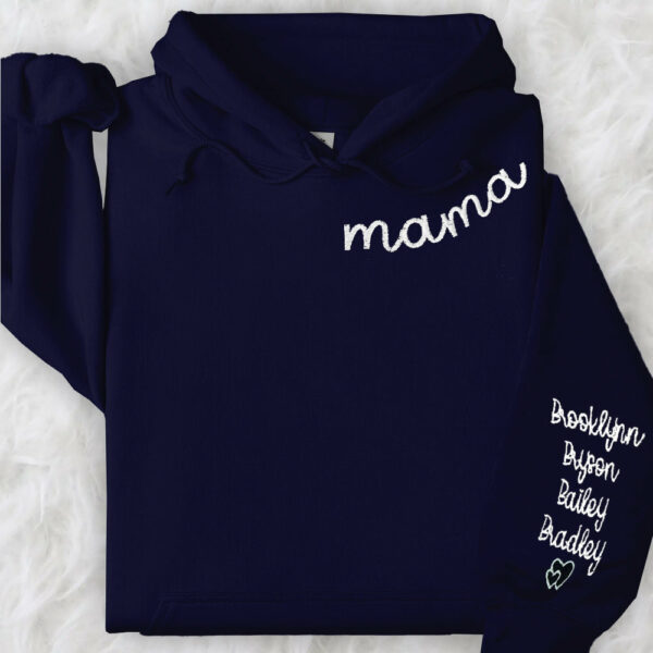 Custom Embroidered Stylish Mama Sweatshirt Customizable & Comfort Driven - Image 4