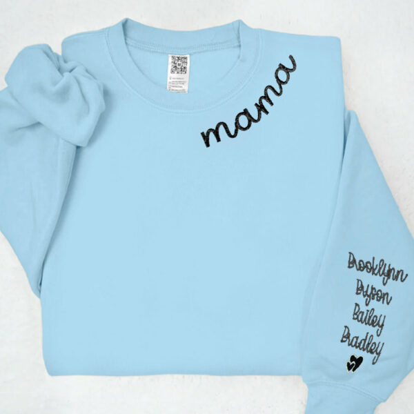 Custom Embroidered Stylish Mama Sweatshirt Customizable & Comfort Driven - Image 7
