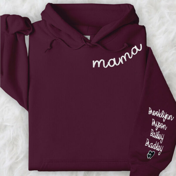 Custom Embroidered Stylish Mama Sweatshirt Customizable & Comfort Driven - Image 8