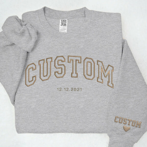 Custom Embroidered Sweatshirts, Hoodie Personalized Gift for Men or Women - Image 7