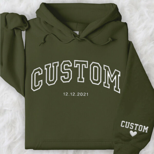 Custom Embroidered Sweatshirts, Hoodie Personalized Gift for Men or Women - Image 2