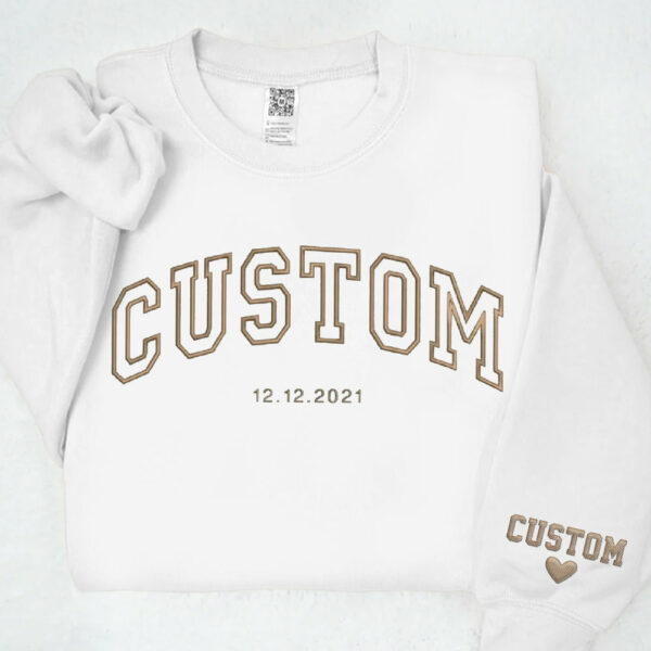 Custom Embroidered Sweatshirts, Hoodie Personalized Gift for Men or Women - Image 5