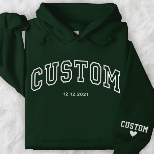 Custom Embroidered Sweatshirts, Hoodie Personalized Gift for Men or Women - Image 4
