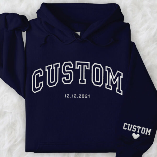 Custom Embroidered Sweatshirts, Hoodie Personalized Gift for Men or Women - Image 3