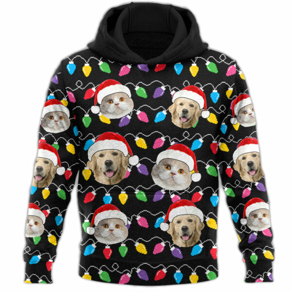 Custom Face Christmas Dog, Pet Silly Xmas Leds - Personalized Photo All Over Print Shirt - Image 10