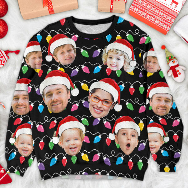 Custom Face Christmas Family Silly Xmas Leds - Personalized Photo All Over Print Shirt