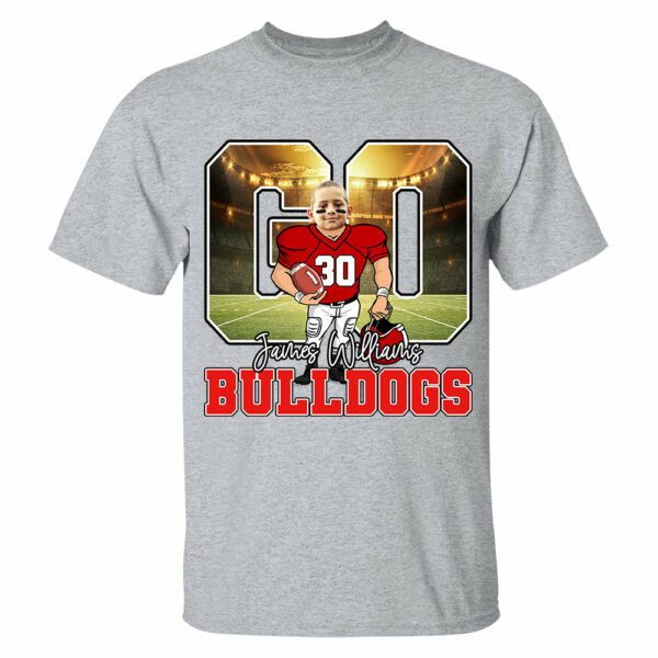 Custom Face Go Team Name Personalized Shirt For Football Lover Football Mom H2511 - Image 2