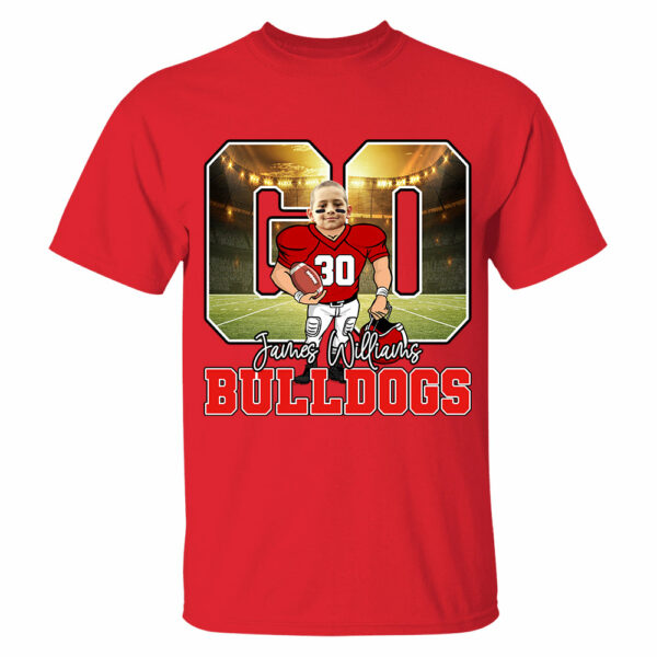 Custom Face Go Team Name Personalized Shirt For Football Lover Football Mom H2511 - Image 8
