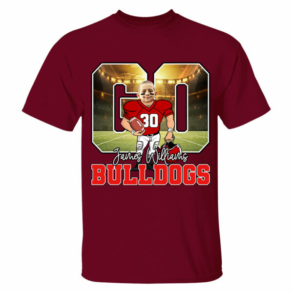 Custom Face Go Team Name Personalized Shirt For Football Lover Football Mom H2511 - Image 7