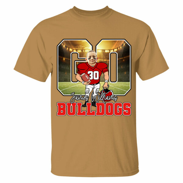 Custom Face Go Team Name Personalized Shirt For Football Lover Football Mom H2511 - Image 3
