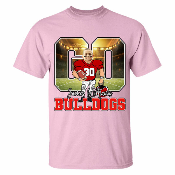 Custom Face Go Team Name Personalized Shirt For Football Lover Football Mom H2511 - Image 4
