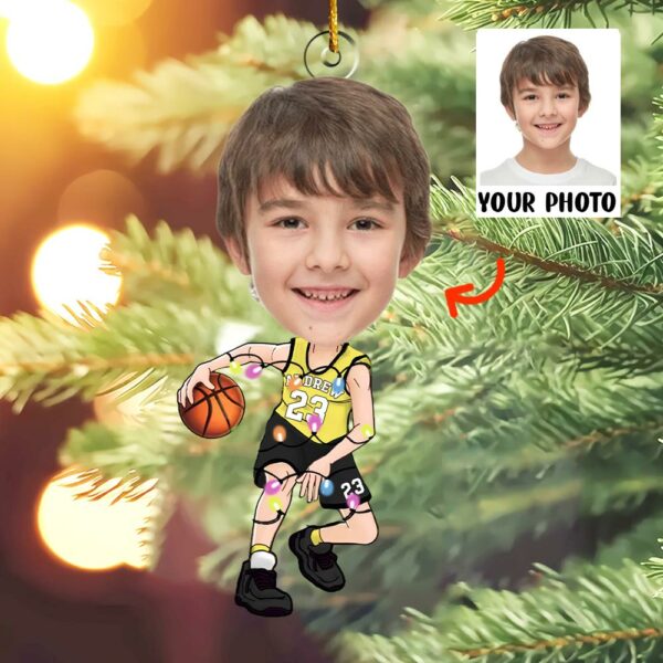Custom Face Photo Basketball Players - Personalized Acrylic Photo Ornament - Image 6