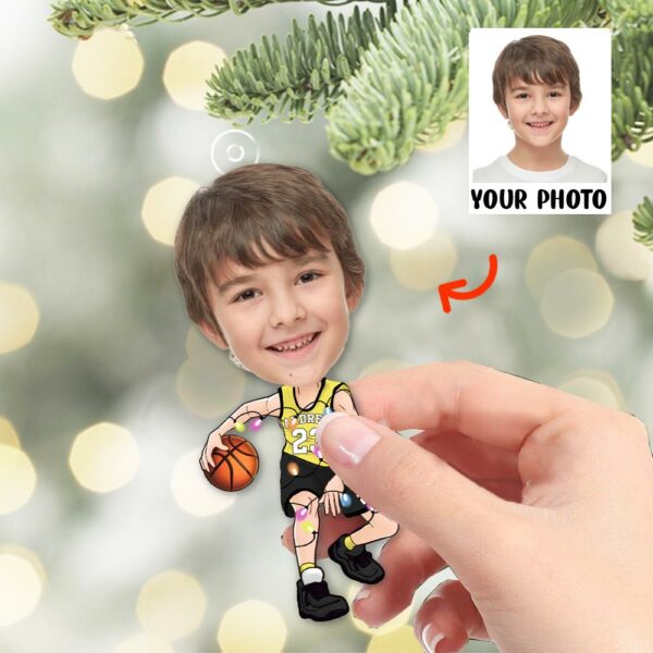 Custom Face Photo Basketball Players - Personalized Acrylic Photo Ornament - Image 7