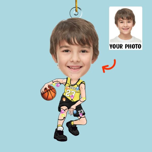 Custom Face Photo Basketball Players - Personalized Acrylic Photo Ornament - Image 5