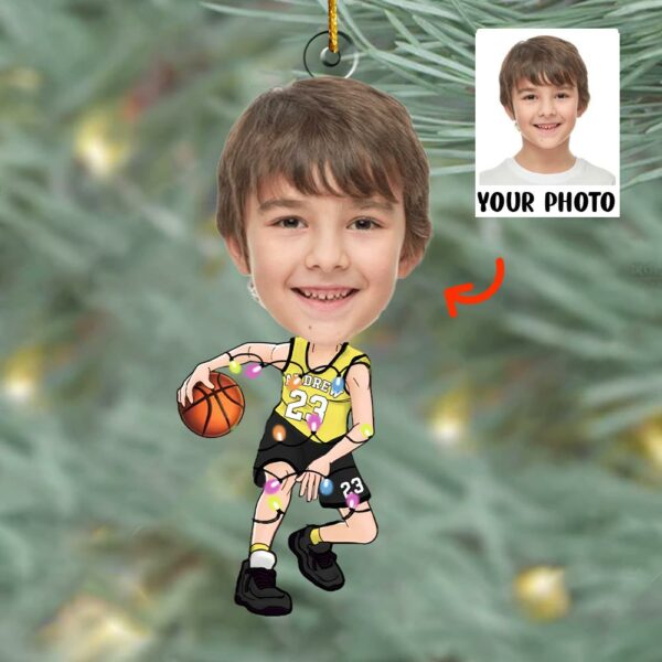 Custom Face Photo Basketball Players - Personalized Acrylic Photo Ornament - Image 4