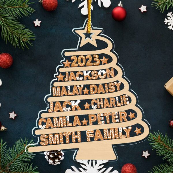 Custom Family Tree Ornament, Family Names Tree Ornament, Family Christmas Ornament, Family Tree, Family Keepsake - Image 3