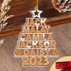 Custom Family Tree Ornament, Family Names Tree Ornament, Family Christmas Ornament, Family Tree, Family Keepsake