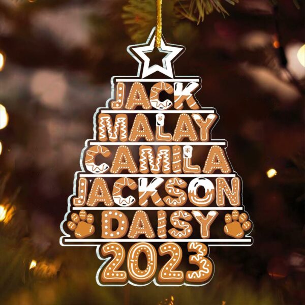 Custom Family Tree Ornament, Family Names Tree Ornament, Family Christmas Ornament, Family Tree, Family Keepsake - Image 2