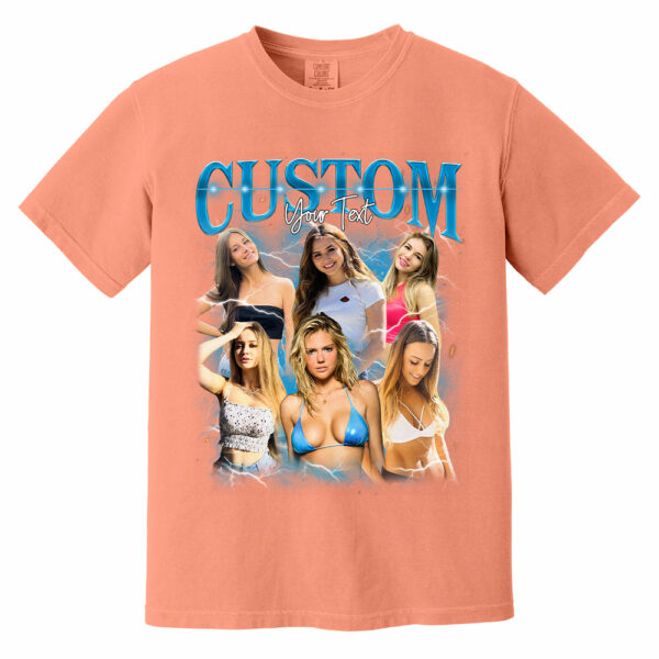Custom Fathers Day Shirt - Photo Shirt Custom Vintage Rap Tshirt For Couples - Perfect Gift For Mom Friends Dad Mother - Custom Photo Gift - Image 5