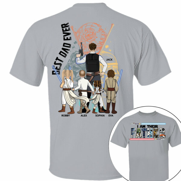Custom Father's Day Shirt with Kids Name, I Am Their Father Custom Tee, Best Dad Ever Gift Shirt - Image 13