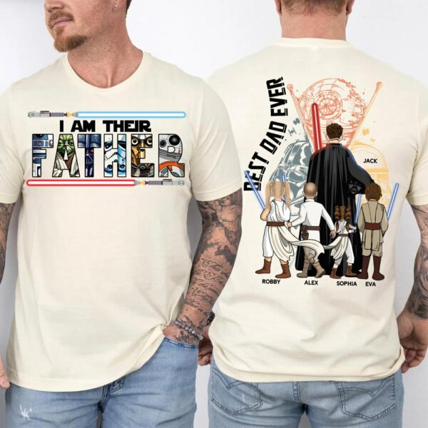 Custom Father's Day Shirt with Kids Name, I Am Their Father Custom Tee, Best Dad Ever Gift Shirt