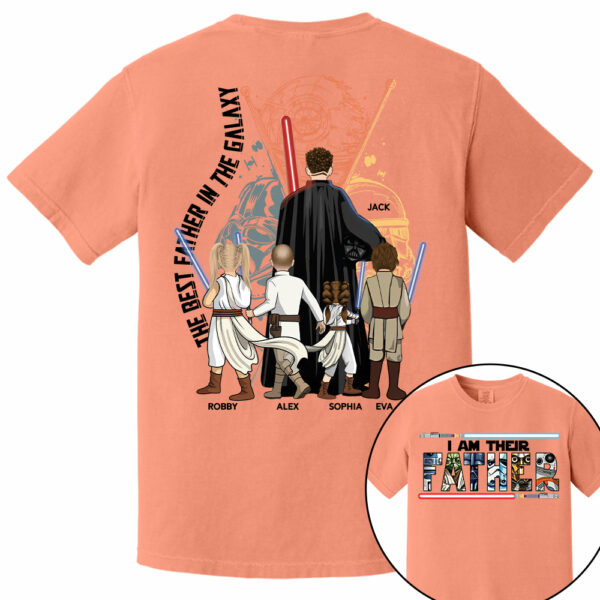 Custom Father's Day Shirt with Kids Name, I Am Their Father Custom Tee, Best Dad Ever Gift Shirt - Image 9
