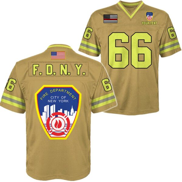 Custom Firefighter Football Jersey Custom Dept Name Number Firefighter Retirement Fireman Dad Grandpa K1702 - Image 2
