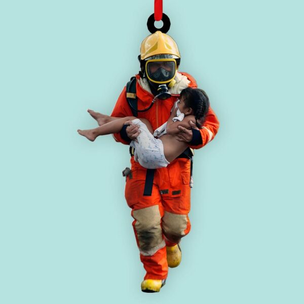 Custom Firefighter Hero Photo Ornament Gift For Firefighter Fireman - Image 6