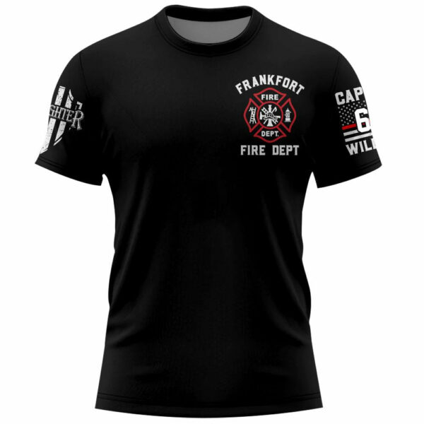 Custom Firefighter Shirts Custom Name And Number Fire Department All Over Print Shirt K1702 - Image 3