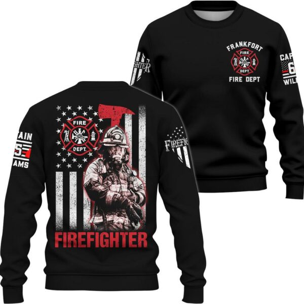 Custom Firefighter Shirts Custom Name And Number Fire Department All Over Print Shirt K1702 - Image 6