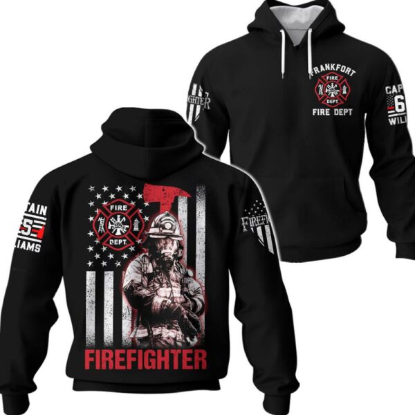 Custom Firefighter Shirts Custom Name And Number Fire Department All Over Print Shirt K1702 - Image 5