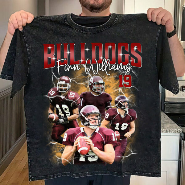 Custom Football Player Photo With Unique Style Bootleg Shirt - Perfect Shirt For Football Lovers - Image 3