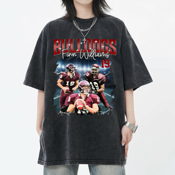 Custom Football Player Photo With Unique Style Bootleg Shirt - Perfect Shirt For Football Lovers - Image 2