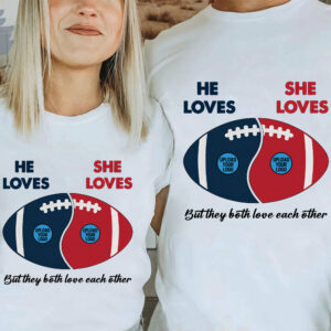 Custom Football Team Logo Gifts For Couple Shirt - Personalized American Football Shirts