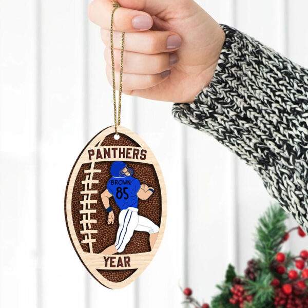 Custom Football With Name And Number Ornament - Personalized Ornament Gift For Football Player Football Lovers K1702 - Image 4