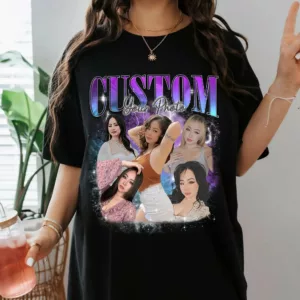 Custom Girlfriend T-Shirt Custom Bootleg Rap Tee Shirt with Face Photo Vintage T Shirts