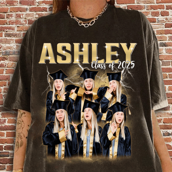 Custom Graduation Bootleg Rap Tee, Custom Photo - Vintage Graphic 90s T-shirt, Custom Photo Shirt, Custom Your Own Bootleg Idea Here, Insert Your Design - Image 2