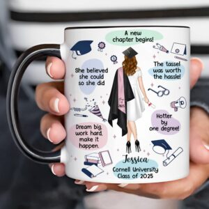 Custom Graduation Gift Mug The Tassel Was Worth The Hassle For Her