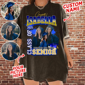 Custom Graduation Shirt - Custom Photo Family Graduation T-Shirt - Bootleg Tee Custom Photo Shirt For Graduation