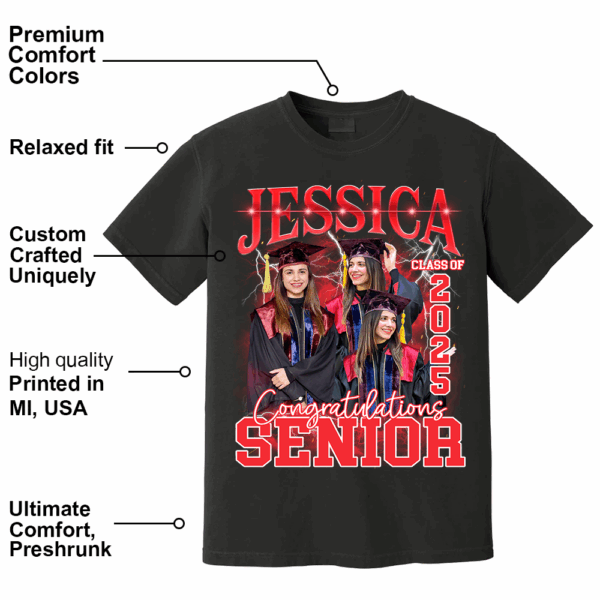 Custom Graduation T Shirt, Vintage Custom Funny Rap Shirt, Custom Photo Vintage T Shirts, Custom Family Graduation Shirt - Image 4