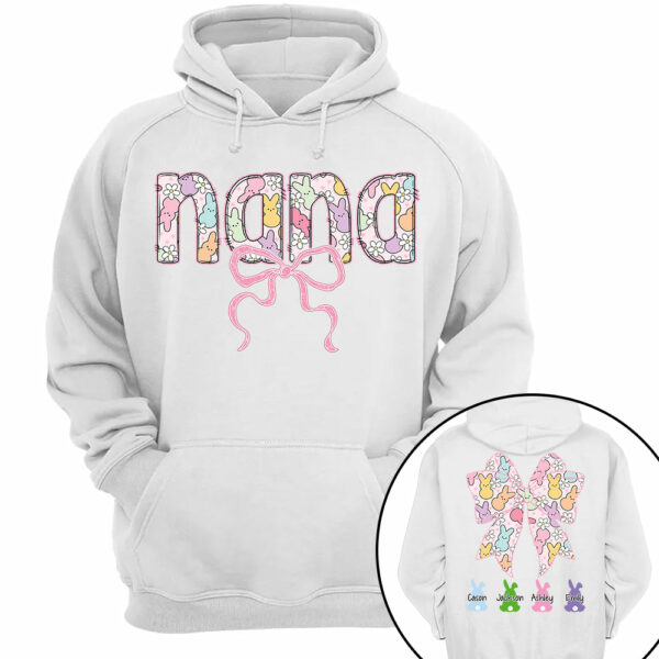 Custom Grandma Bow Easter Grandma And Grandkids T-Shirt Gift for Grandma T1807 - Image 10