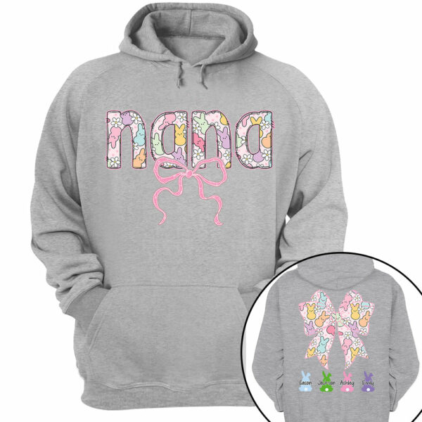 Custom Grandma Bow Easter Grandma And Grandkids T-Shirt Gift for Grandma T1807 - Image 11