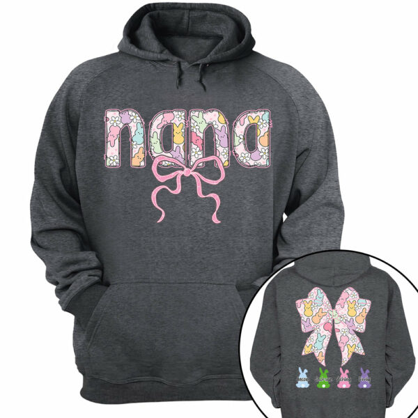 Custom Grandma Bow Easter Grandma And Grandkids T-Shirt Gift for Grandma T1807 - Image 13
