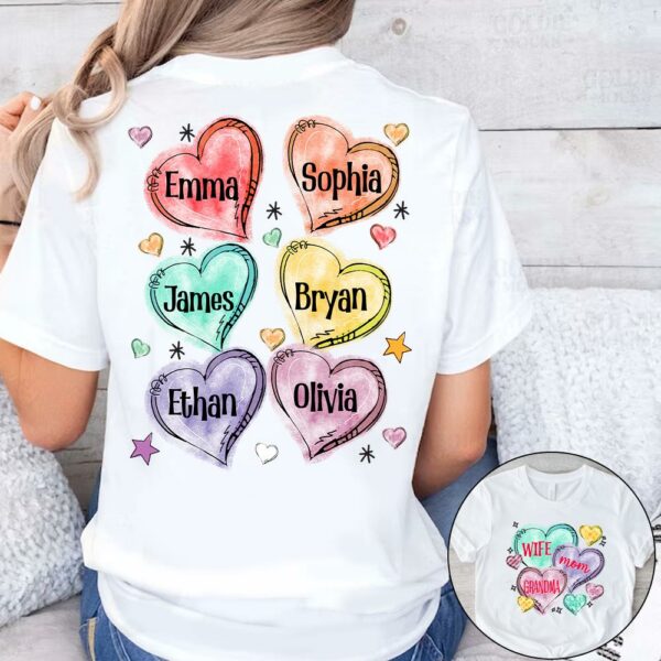 Custom Grandma Candy Hearts for Grandmas Shirt - Personalized Valentine Shirt - Image 6