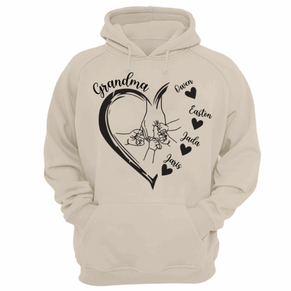 Custom Grandma Heart Hands And Grandkids Shirt - Mother's Day Gift - Image 11