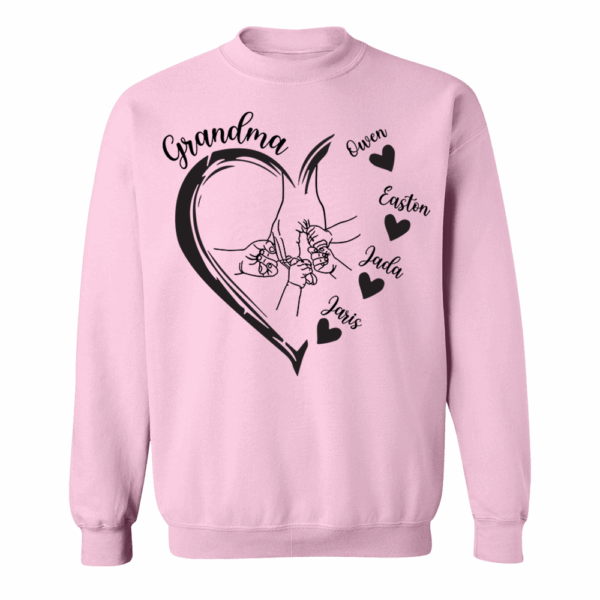 Custom Grandma Heart Hands And Grandkids Shirt - Mother's Day Gift - Image 9