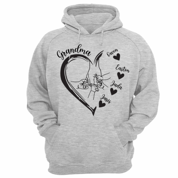 Custom Grandma Heart Hands And Grandkids Shirt - Mother's Day Gift - Image 12