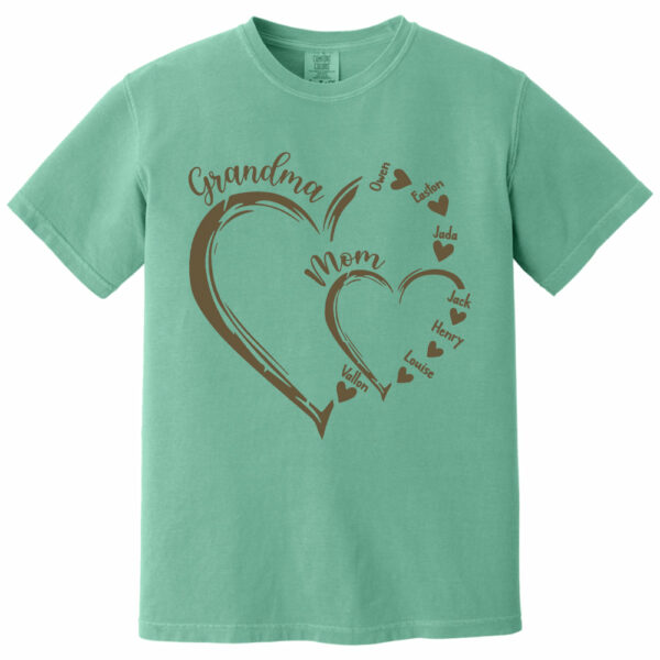 Custom Grandma Mom Heart Shirt, Personalized Nana Shirt, Mimi Shirt - Best Gifts For Mother's Day - Image 9