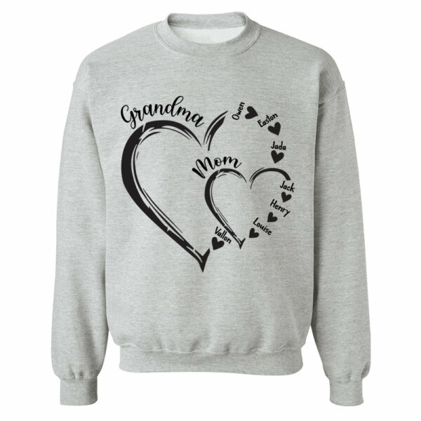 Custom Grandma Mom Heart Shirt, Personalized Nana Shirt, Mimi Shirt - Best Gifts For Mother's Day - Image 8
